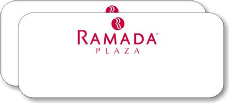 Ramada Logo D Pack of 25 White Logo Only Badges - $78.65 | NiceBadge™