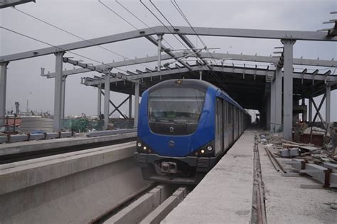 Trial Runs Begin On Chennai Metros Wimco Nagar Extension The Metro