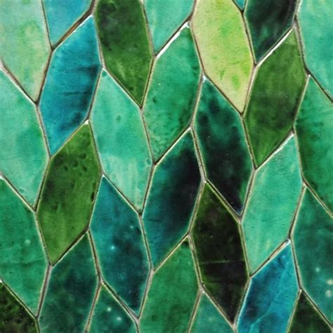 Fogliame Tiles Green Leaves Etsy