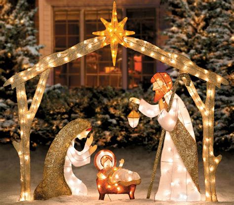 Outdoor Lighted Nativity Sets Plastic - Outdoor Lighting Ideas