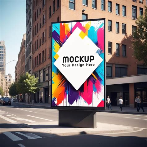 Premium PSD PSD Billboard Mockup In City