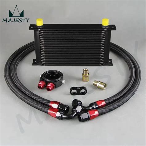 Buy 22 Row An 10an Universal Engine Transmission Oil Cooler Black Filter Kit