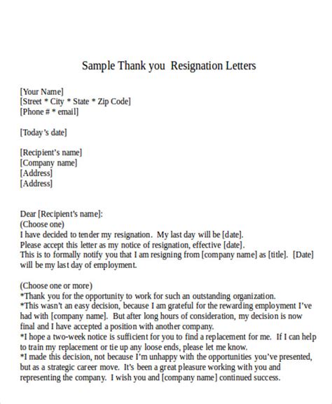 Free 30 Resignation Letter Templates In Pdf Ms Word