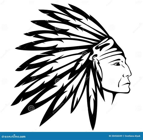 Native American Indian Chief Vector Stock Vector Image 20456049