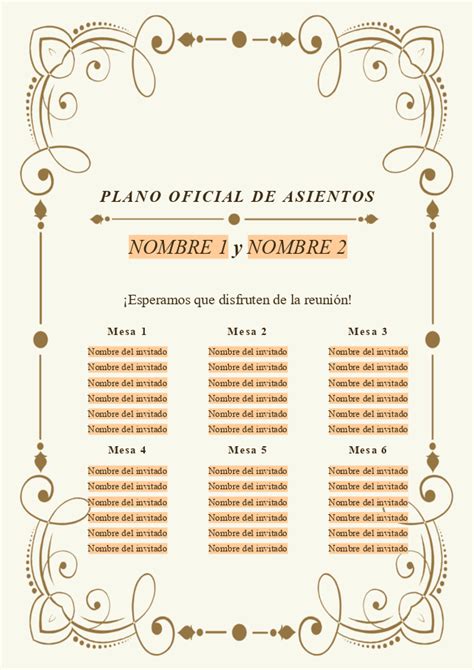 Plantillas De Plano Oficial De Asientos Onlyoffice