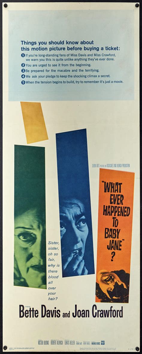 Whatever Happened To Baby Jane Vintage Movie Poster