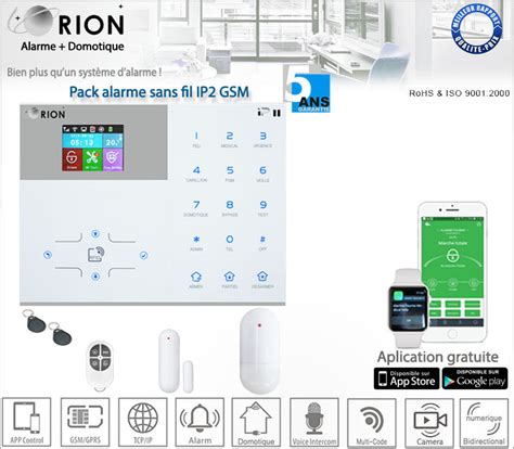 Kit Alarme Sans Fil Meian Orion Gsm Ip Pack Decouverte