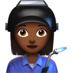 Woman Factory Worker Medium Dark Skin Tone Emoji U F U F Fe U