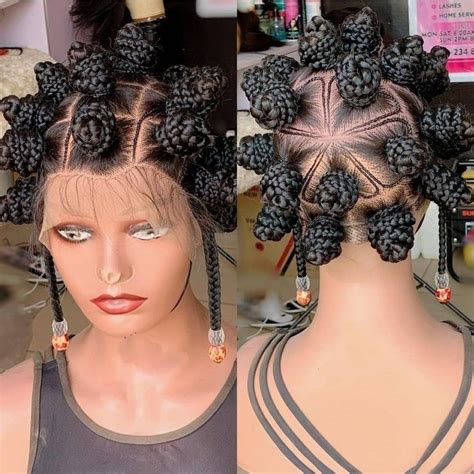 Bantu Knots Wigbraided Wig Cornrow Wig Box Braided Wig Ombre Wigs