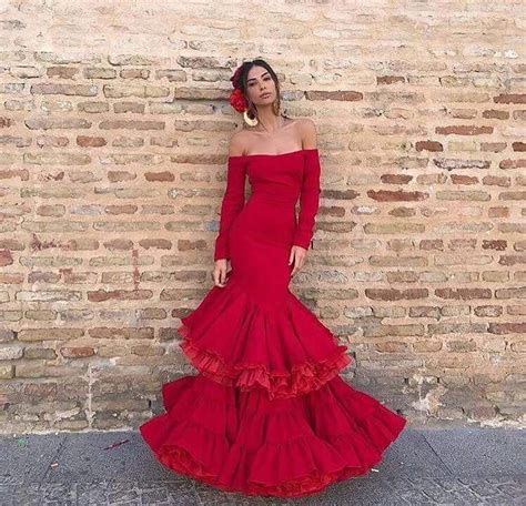 Dresses Spanishstyle Prom Dresses Long With Sleeves Flamenco Dress Prom Dresses With Sleeves