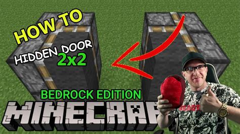 Minecraft Bedrock Hidden Door 2x2 Flush Piston Door Super Easy