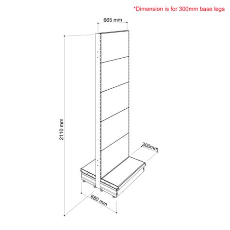 S Mart L X H Double Sided Gondola Shelving Bay With Slatwall