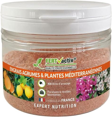 FERTACTIV Engrais Agrumes et Plantes Méditerranéennes 400G 400L d