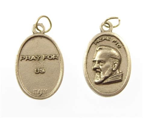 Silver Metal St Padre Pio Image Medal