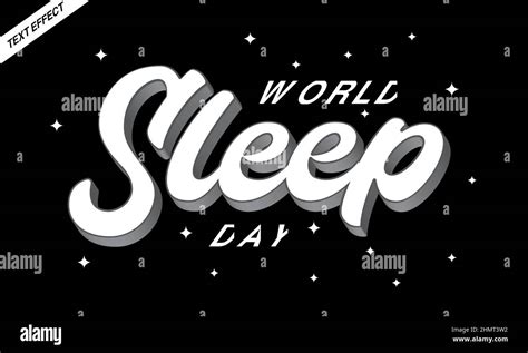 world sleep day text effect design Stock Vector Image & Art - Alamy