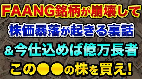 今買えば億万長者になれる株の銘柄は です。faang銘柄が崩壊して株価暴落が起きる裏話。おもしろい日本株を見つける方法がヤバすぎる【 株 日経