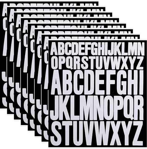 8 Blätter 416 Stück Selbstklebende Buchstaben Klebebuchstaben