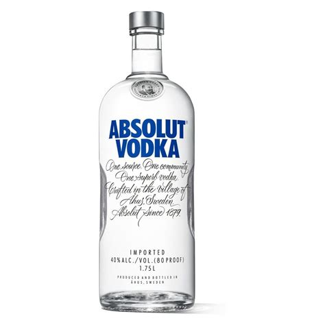 Absolut vodka nutrition