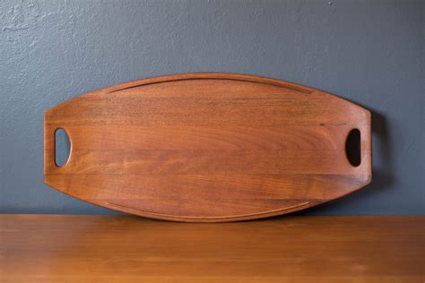 Early Dansk Staved Teak Serving Tray By Jens Quistgaard Mid Century