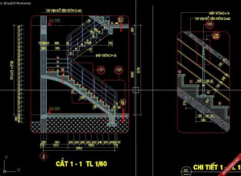 Thư Viện Autocad Bản Vẽ Chi Tiết Cầu Thang Thông Dụng