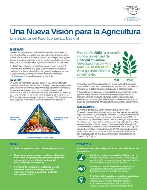 Una Nueva Visión para la Agricultura