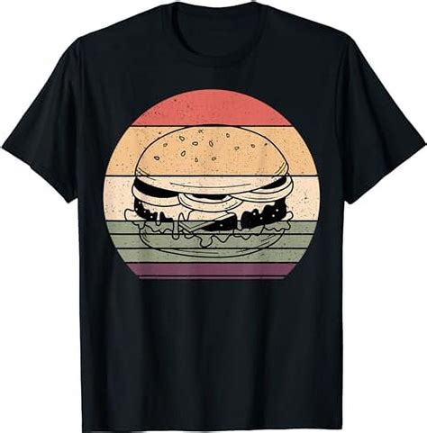 Retro Vintage Cheeseburger Fast Food Burger Lover T Shirt