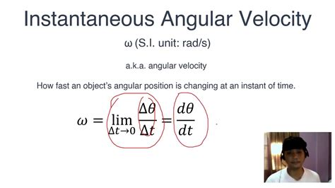 Average And Instantaneous Angular Velocity Review YouTube