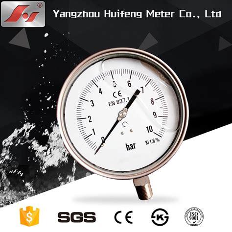 All Stainless Steel Gas Oil Fluid Pressure Manometer Hydraulic Heavy