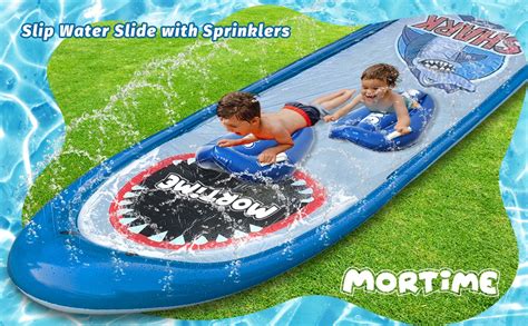 Amazon MorTime Slip Water Slide With Sprinklers 22 5ft Shark