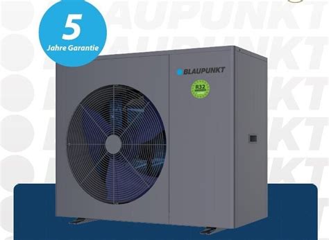 Wärmepumpe Monoblock Blaupunkt Luft Wasser 8kW R32 Wifi App BAFA