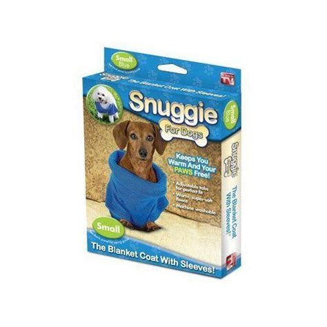 Snuggie For Dogs Blue Colored Fleece Blanket Coat With Sleeves Small