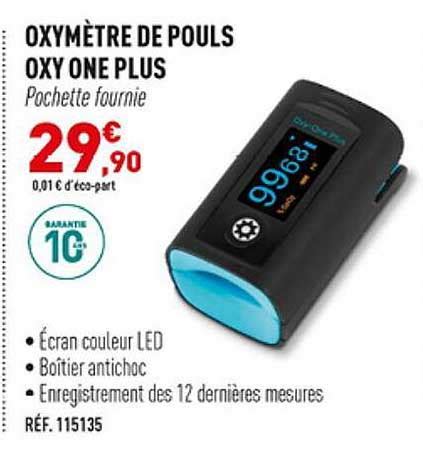 Promo Oxymètre De Pouls Oxy One Plus chez Bastide iCatalogue fr