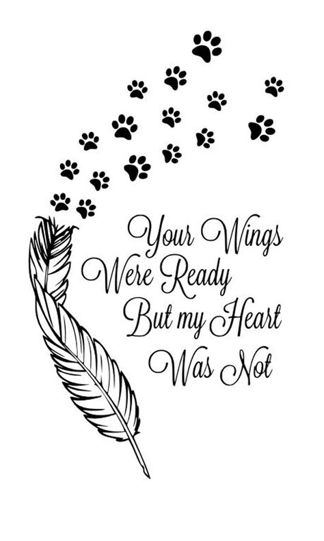 Your Wings Were Ready But My Heart Was Not Paw Print Svg Etsy Artofit