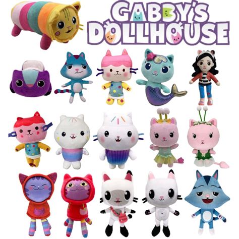 New Gabbys Dollhouse Plush Toy Mermaid Gaby Doll House Cartoon Stuffed