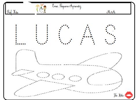 Pontilhados Nomes Pontilhado Educa O Infantil Atividades