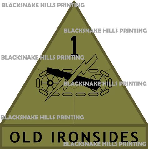 1st Armored Division Old Ironsides Patch Vector Etsy