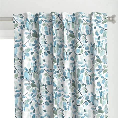 Blue Green Curtains - Etsy
