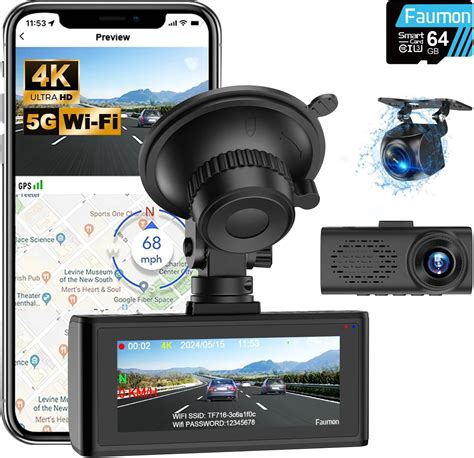 Amazon Dash Cam Front And Rear 4K UHD Dual Dash Camera For Cars