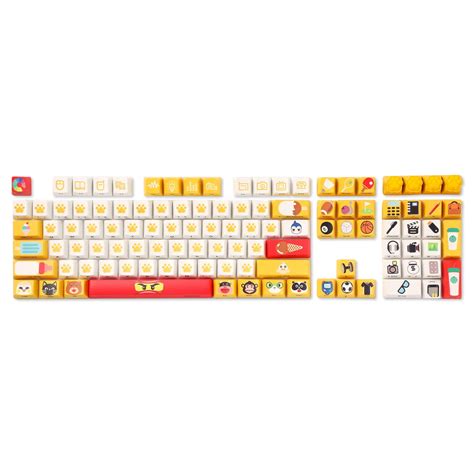 Ltc Lavacaps Pbt Double Shot108 Keycaps Set Cats India Ubuy