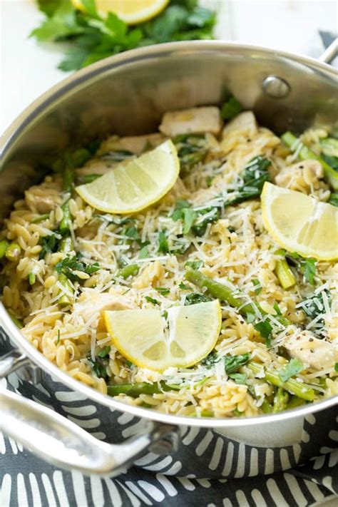 One Pot Lemon Chicken Orzo Spoonful Of Flavor