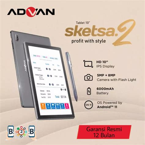 Jual ADVAN Tab Sketsa 2 RAM 4GB 64GB Android Tablet 10 Inch