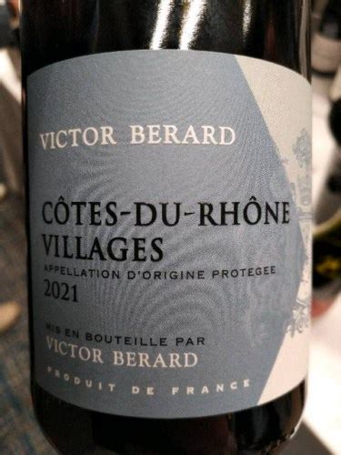 Victor Berard Côtes du Rhône Villages Vivino US