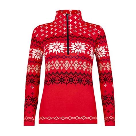 Newland Alpine Ski Sweaters Demetra Redblack For Women Performance Bégin