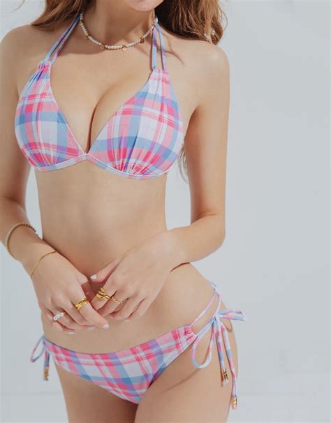 3Way Printed Dual Strap Bikini Top Thick Padded AIR SPACE