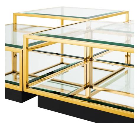 Casa Padrino Art Deco Luxus Couchtisch Gold Er Set Wohnzimmer Salon