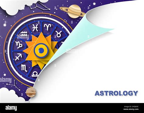 Zodiac Wheel With Twelve Horoscope Signs Planets Starry Sky