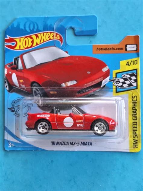 91 MAZDA MX 5 Miata 184 Hot Wheels 2019 Cabriolet HW Speed Graphics Ryu EUR 39 99 PicClick FR