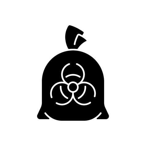 Infectious Waste Bag Black Glyph Icon Vector Art At Vecteezy