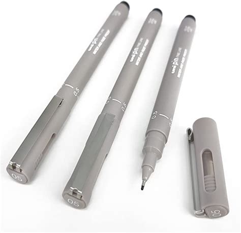 Uni Pin Fineliner Stylo à dessin Gris clair Tone 0 5 mm Lot de 3