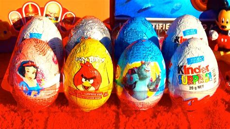 8 Kinder Surprise Eggs TOY STORY Monsters University DISNEY PRINCESS